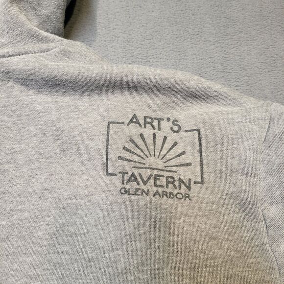 Localish Arts Tavern Hoodie Mens XL Gray Pullover Sweatshirt Ann Arbor Michigan - Picture 9 of 10